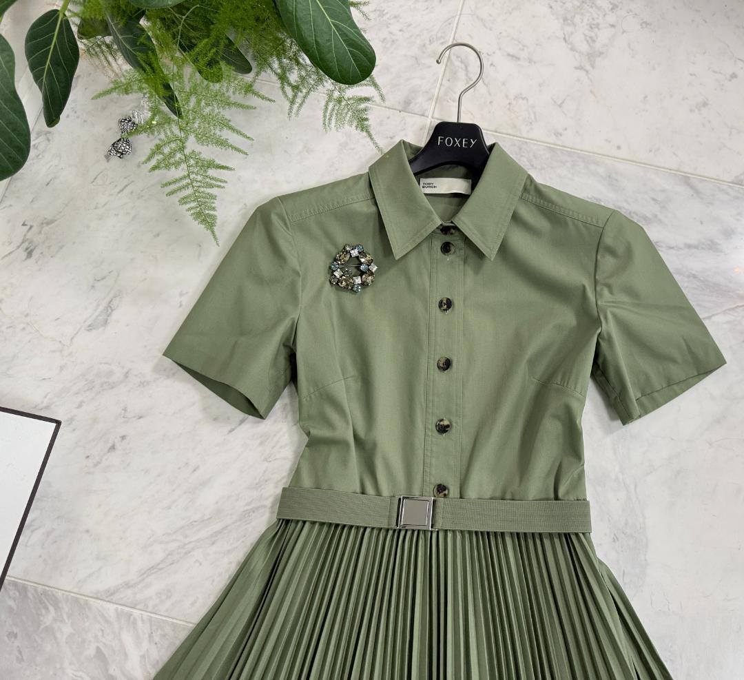 未使用★TORY BURCH ポプリンプリーツシャツドレス 2