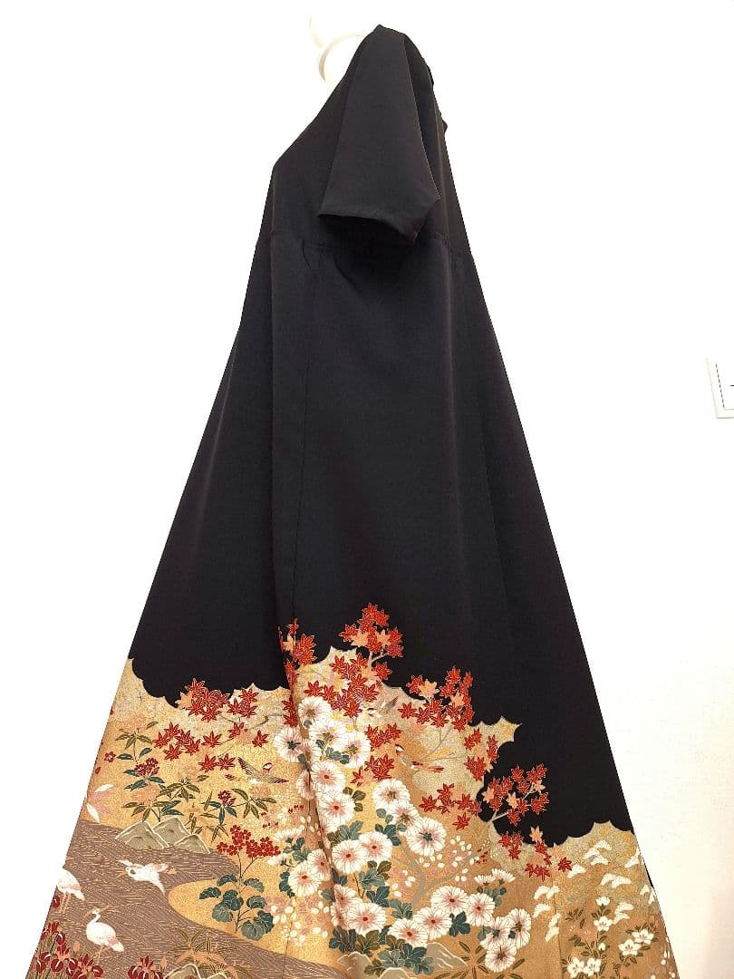 着物リメイクワンピース3663