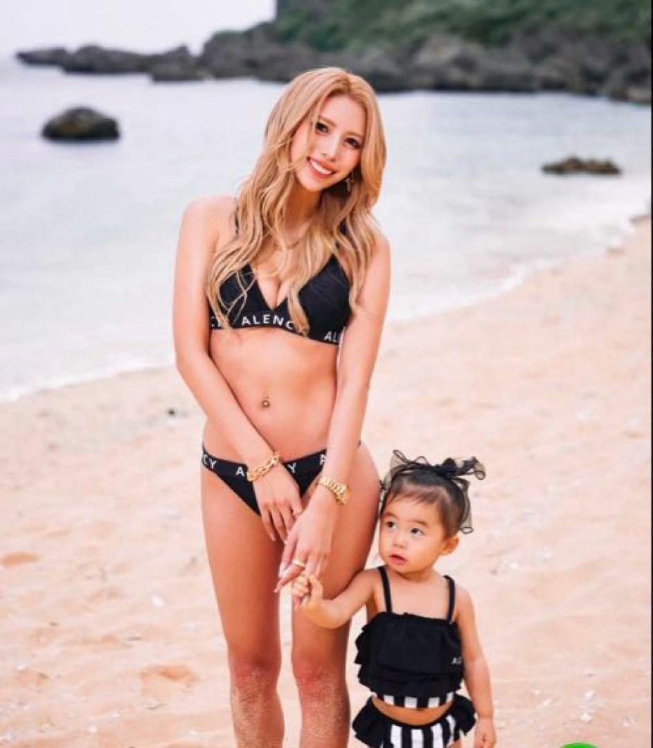 ALENCY ロゴ入りトライアングルビキニ　ブラック