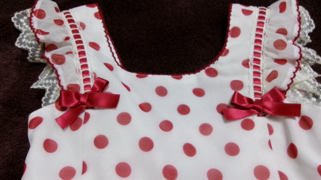 り*ん様 阪急限定シフォンドットドレス・100・新品タグ付き・・シャーリーテンプ