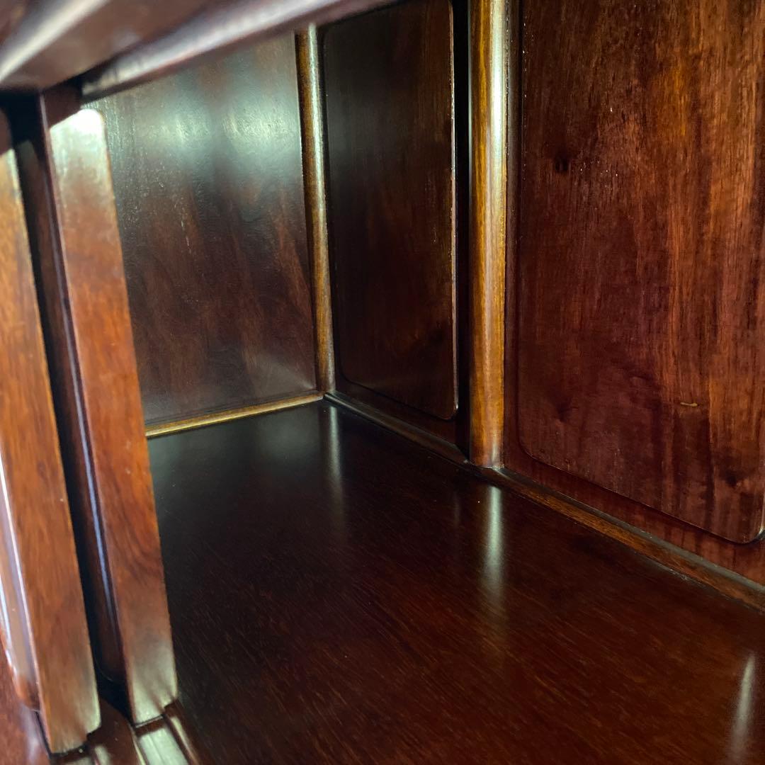 唐木家具　高級　花梨茶棚　希少　アジアン　アンティーク　茶箪笥　保証書付き