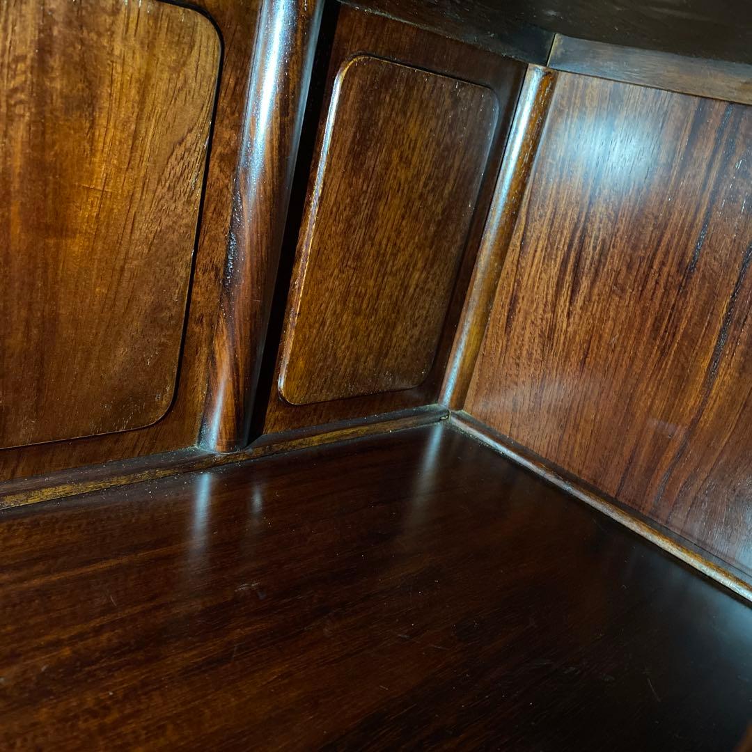 唐木家具　高級　花梨茶棚　希少　アジアン　アンティーク　茶箪笥　保証書付き