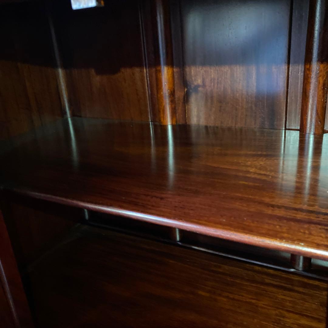 唐木家具　高級　花梨茶棚　希少　アジアン　アンティーク　茶箪笥　保証書付き