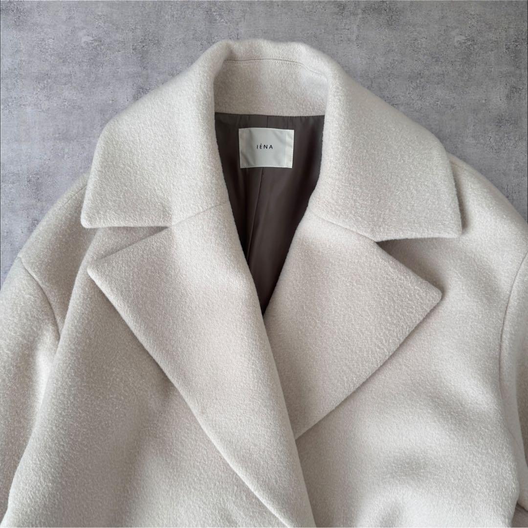 22AW IENA イエナ super140 ウールコクーンショートコート 38