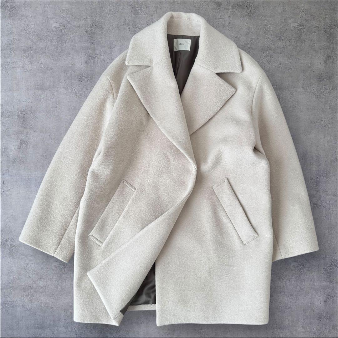 22AW IENA イエナ super140 ウールコクーンショートコート 38