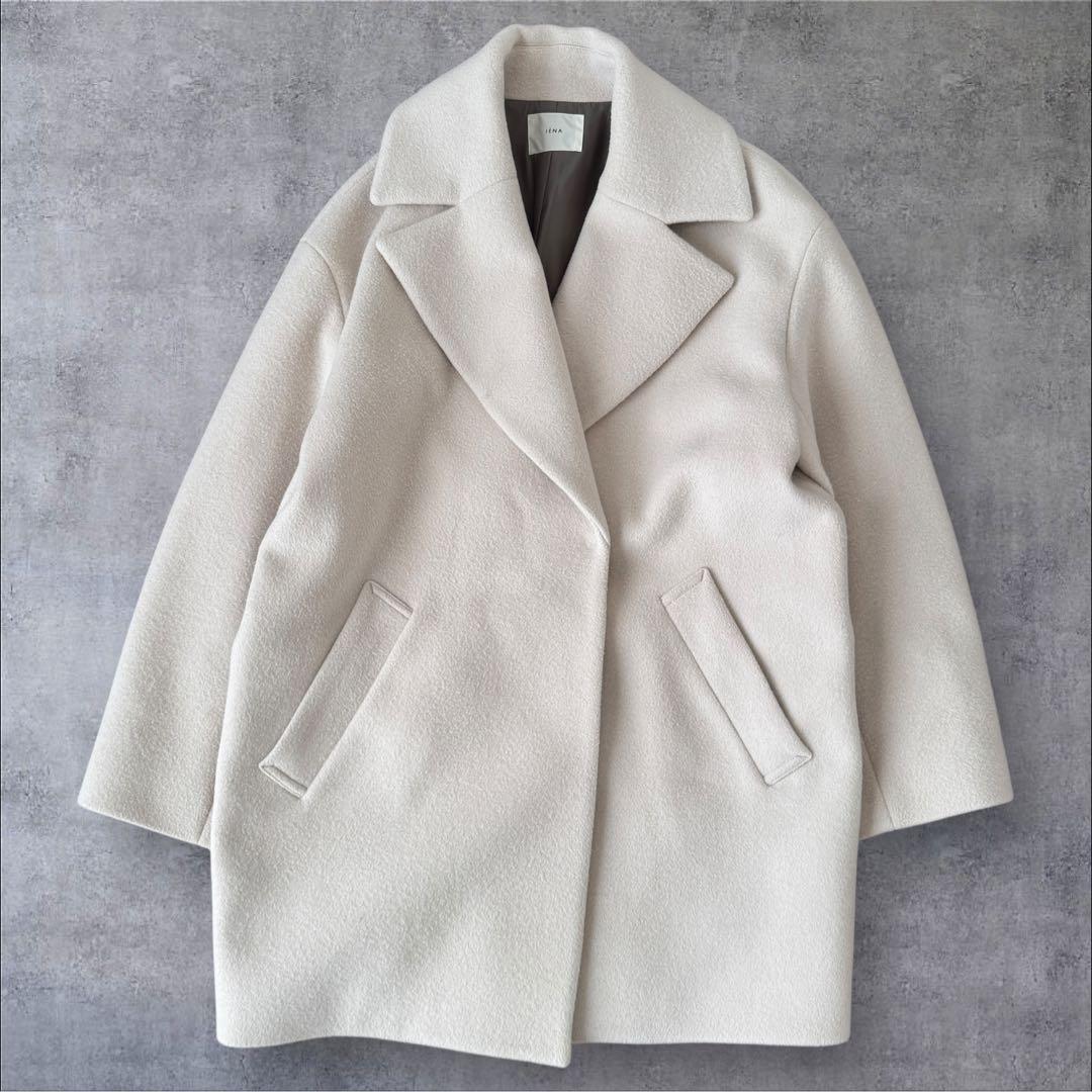 22AW IENA イエナ super140 ウールコクーンショートコート 38