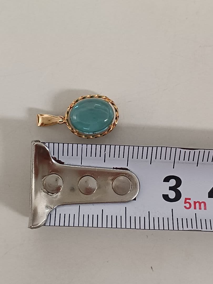 ★【新品未使用品】K18 ブルートパーズトップ総額￥19800 14ー6GSTV