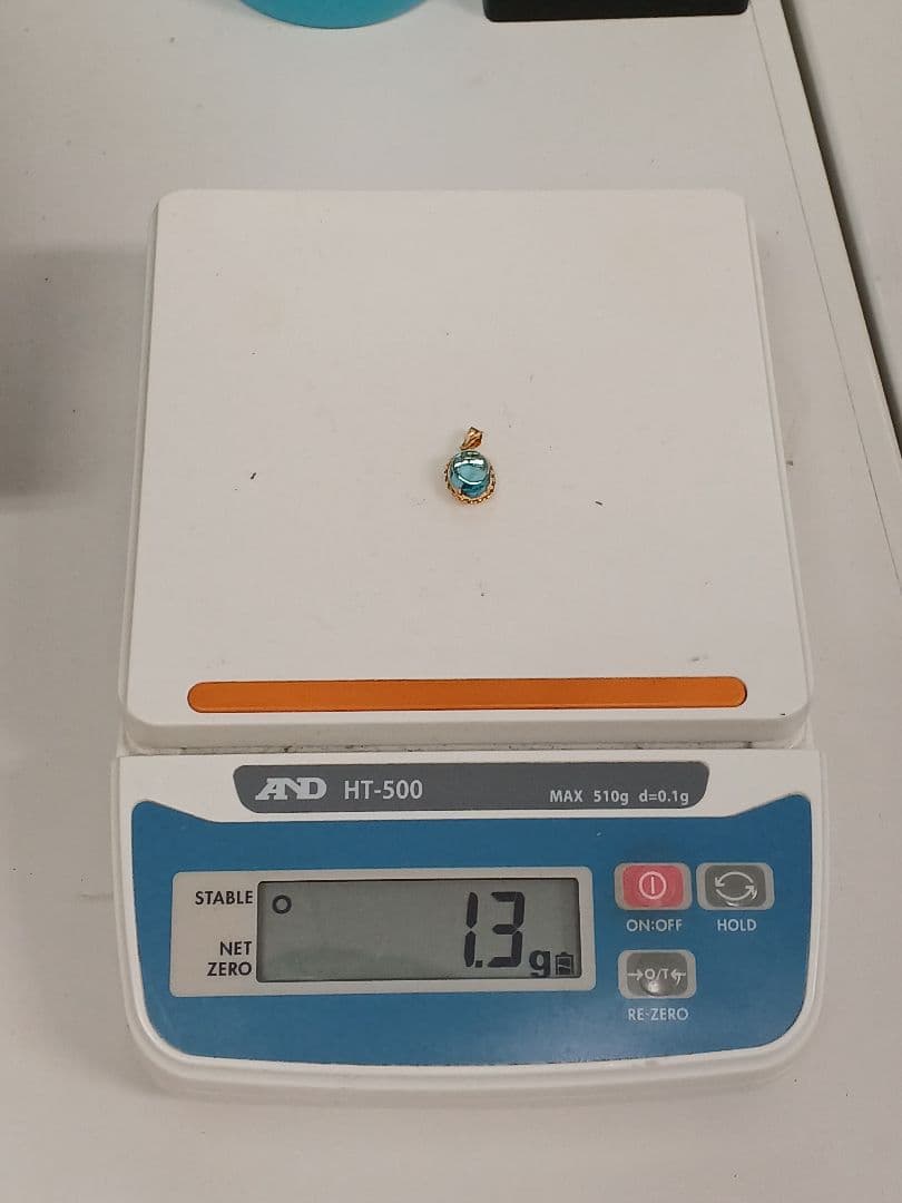 ★【新品未使用品】K18 ブルートパーズトップ総額￥19800 14ー6GSTV