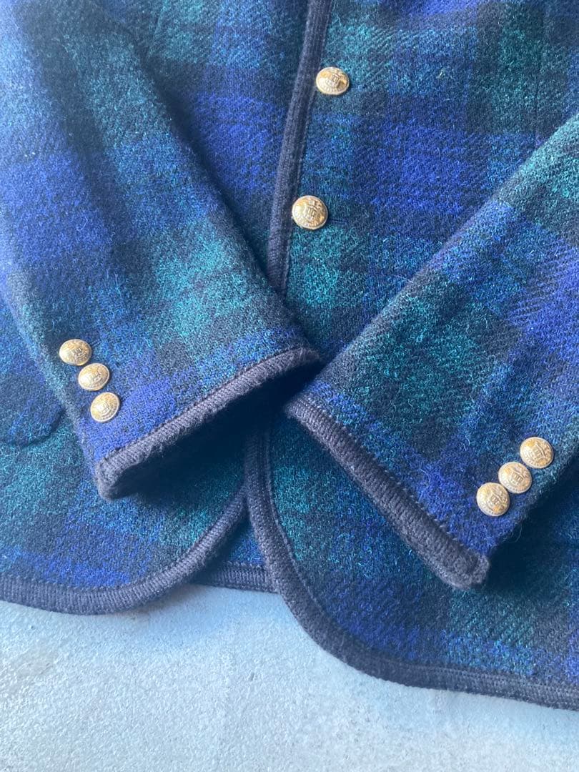 【美品】GOLDEN  チェックテーラードジャケット イタリア製 S