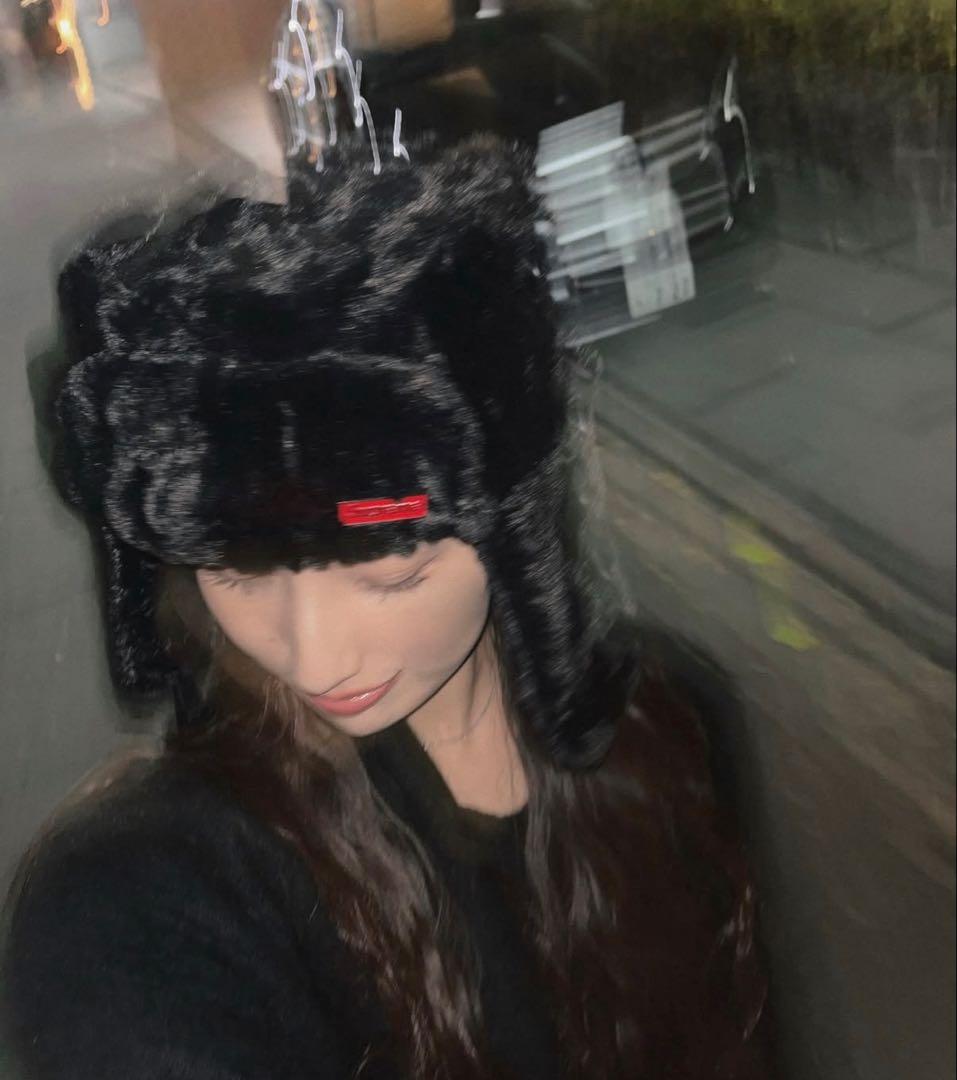 Supreme Ushanka Hat 25FW Black 黒