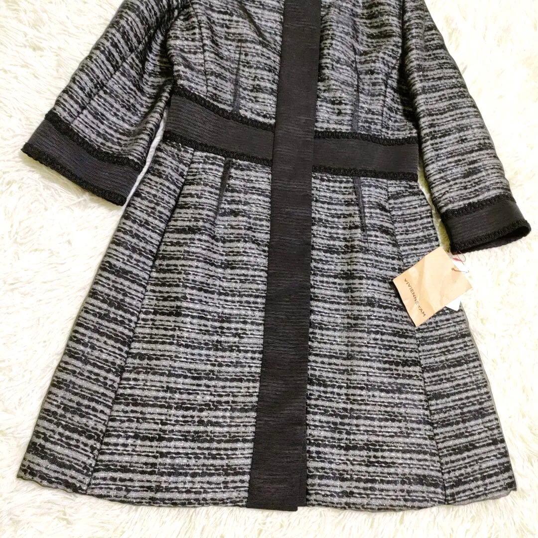 ヴィヴィアンタム シフォンヴェールに包まれたコート レース装飾