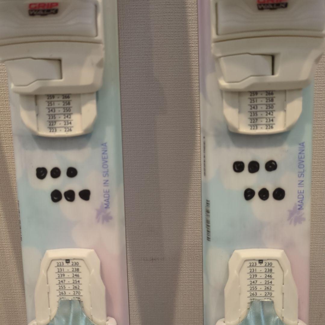 STREULEスキー板130センチ、ストック95センチ、ブーツ23センチ　高学年