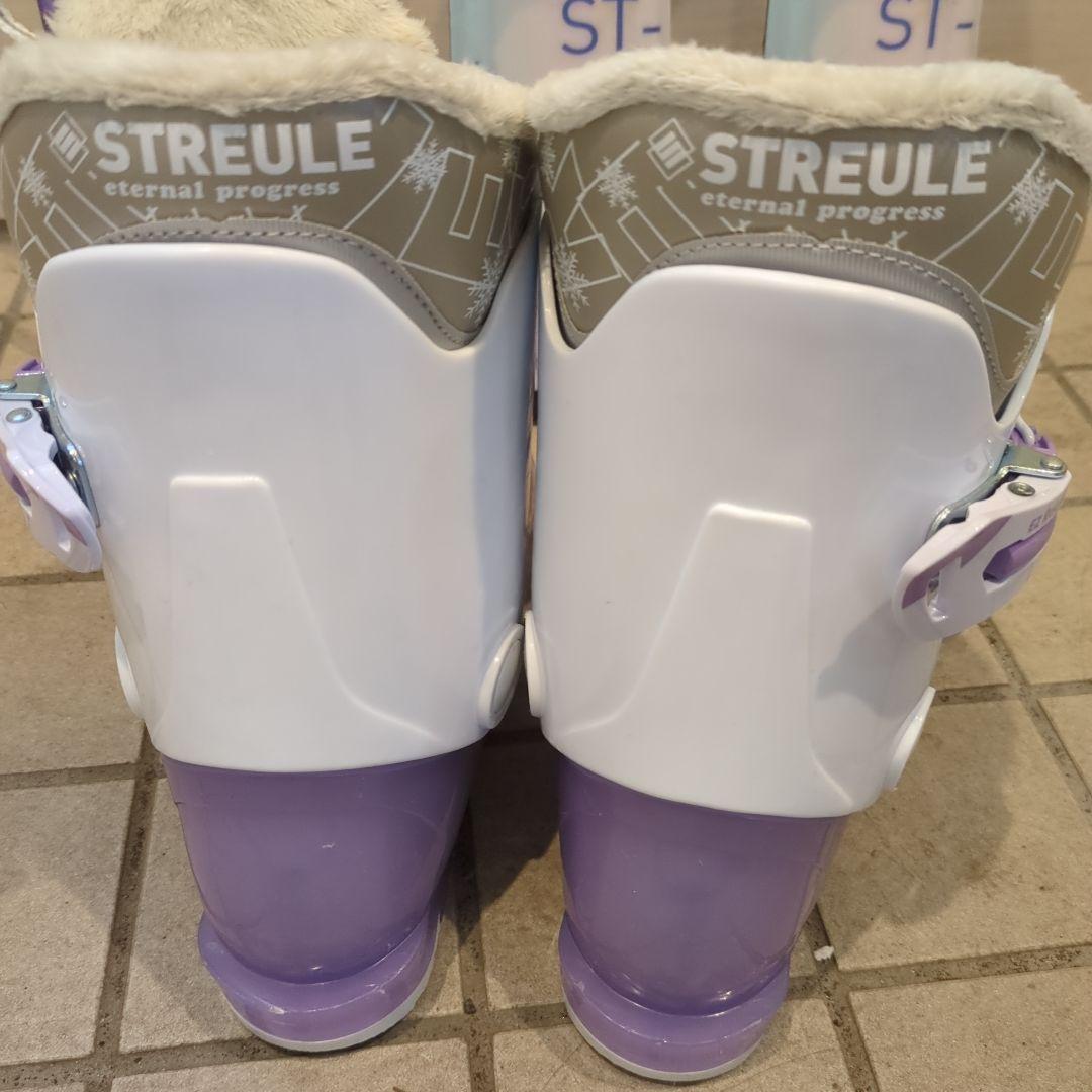 STREULEスキー板130センチ、ストック95センチ、ブーツ23センチ　高学年