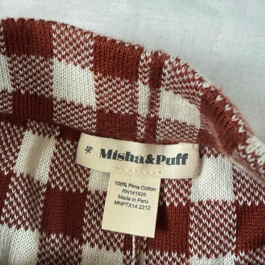 misha&puff ギンガム　セットアップ 5y