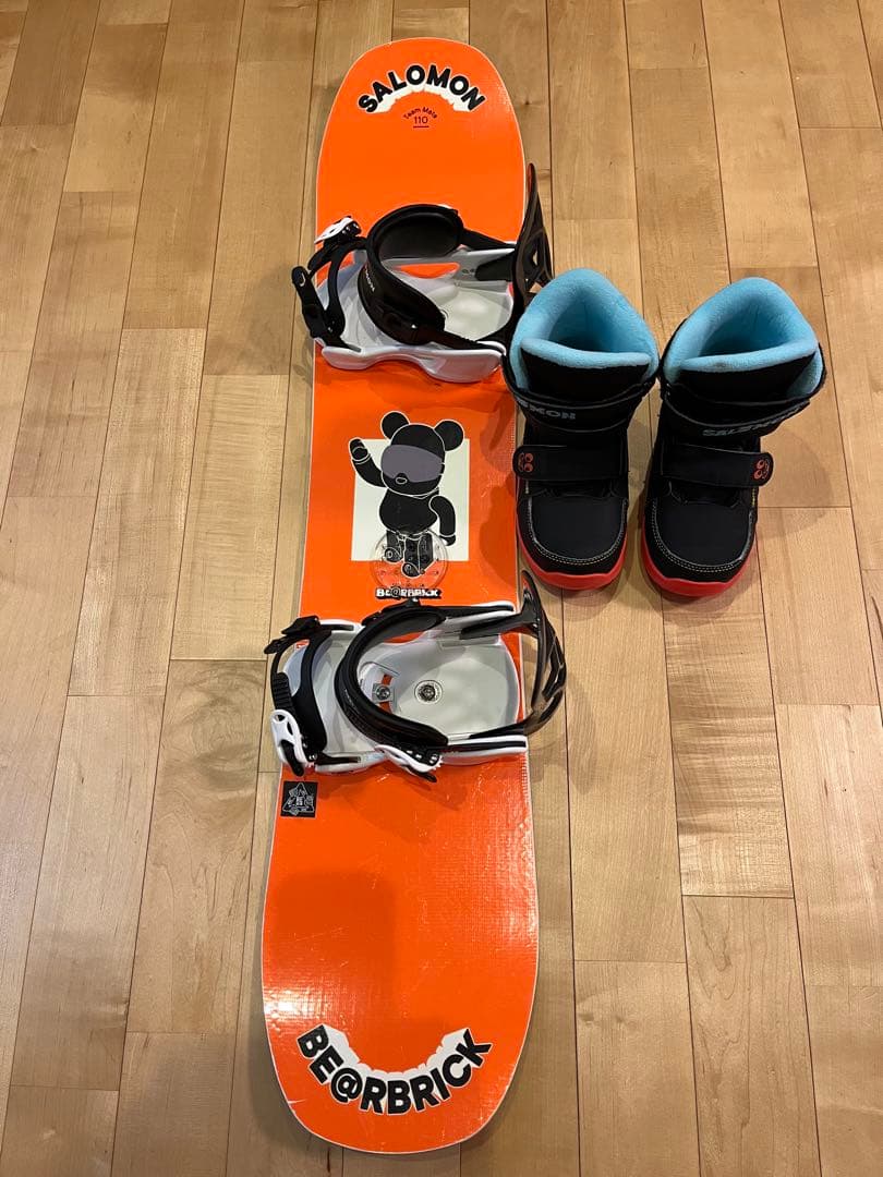 SALOMON BE@RBRICK 3点セット　110スノーボードセット