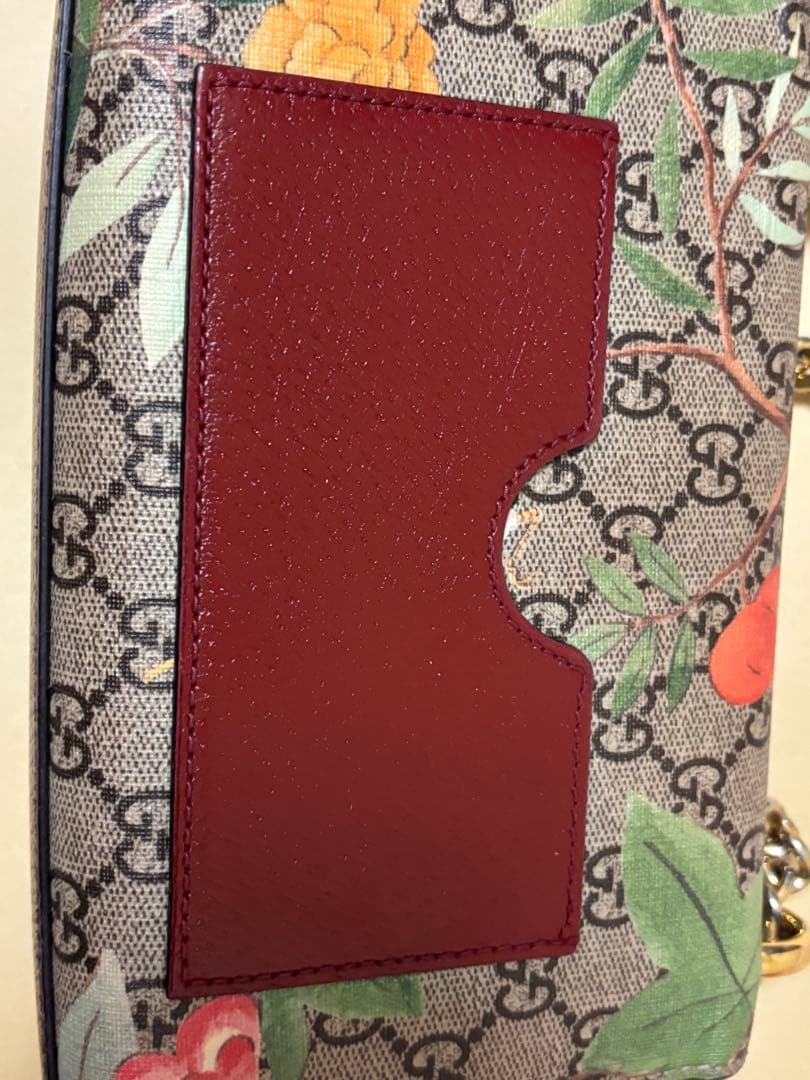 グッチGucciパドロック ベージュメマルチカラー PVCコーティングキャンバス