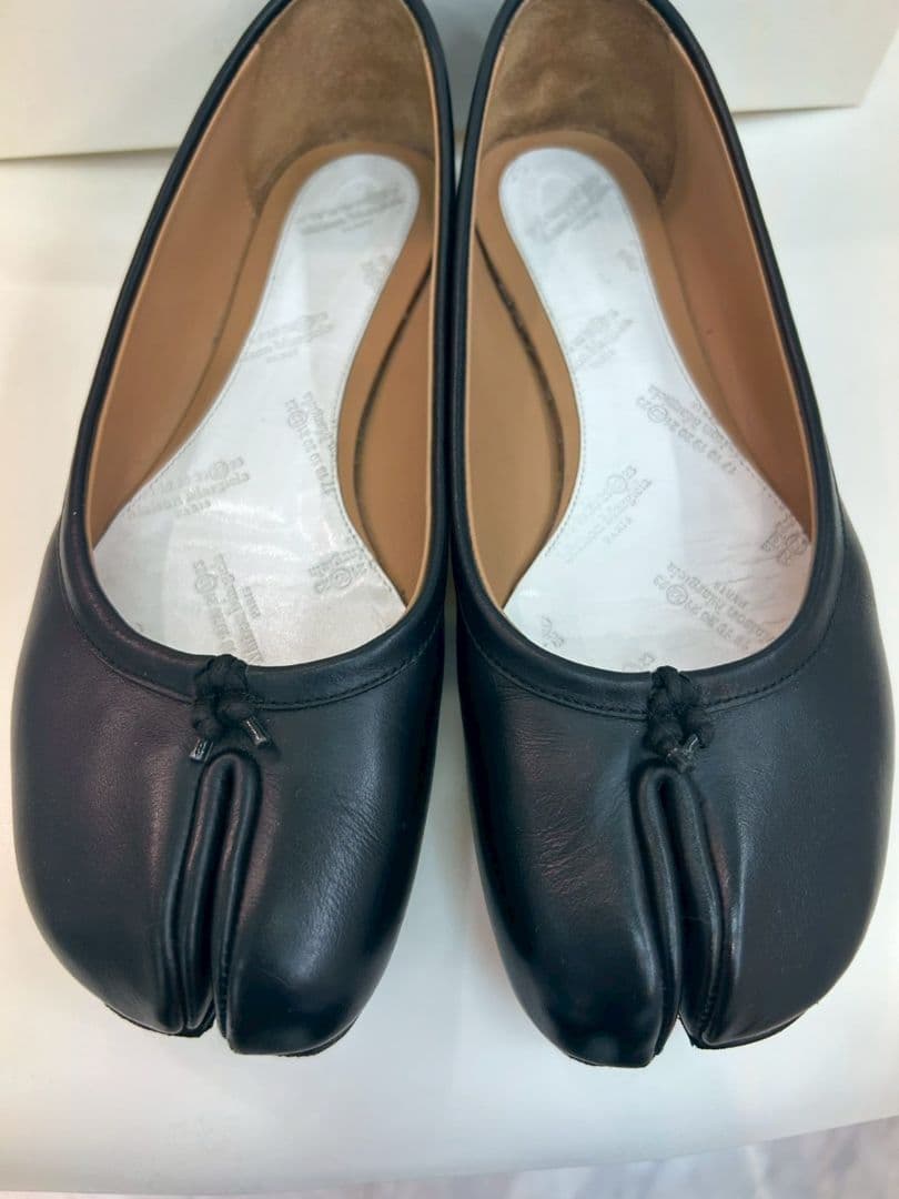 メゾン マルジェラ タビ 足袋シューズ カーフ サイズ38 ブラック