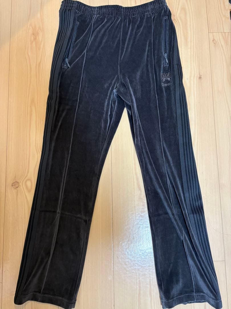 Needles Charcoal別注 ベロア ナロー　トラックパンツ