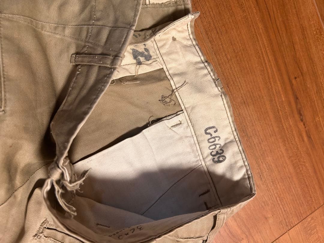 50s USA製US ARMY M-45 ベージュチノパン32×31ボタンフライ