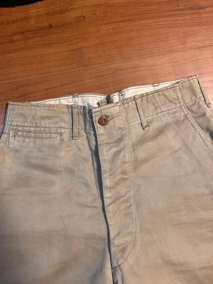 50s USA製US ARMY M-45 ベージュチノパン32×31ボタンフライ