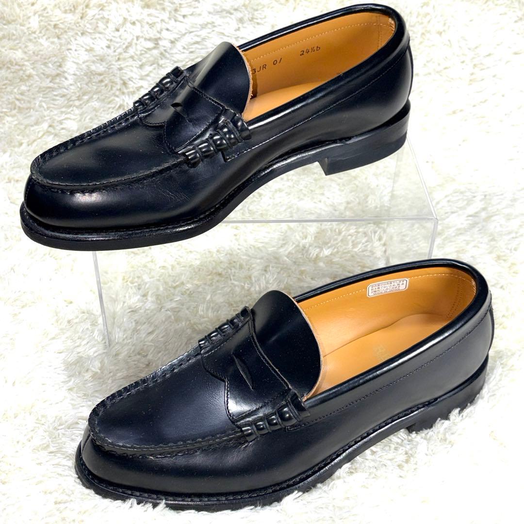 リーガル　黒 ローファー レザーソール 24.5