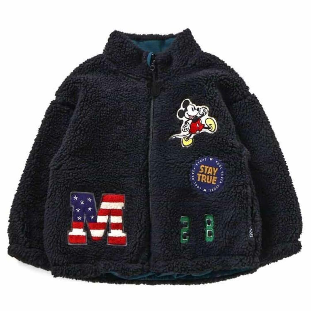 タグ付き新品未使用☻* ミッキー リバーシブルクレイジージャケット 黒 150