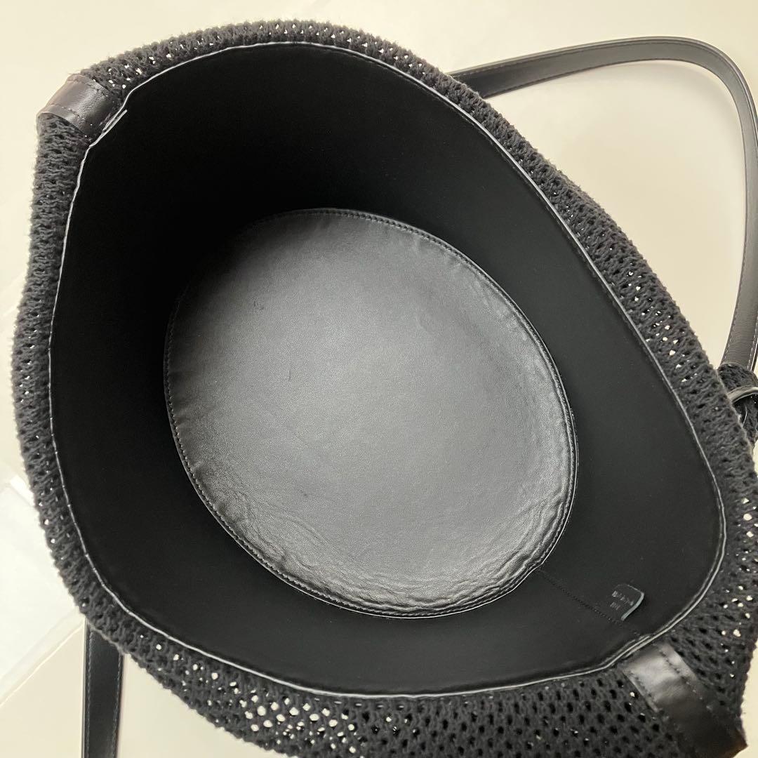 J＆M DAVIDSON メッシュ レイ バケット レザー バッグ ブラック黒色