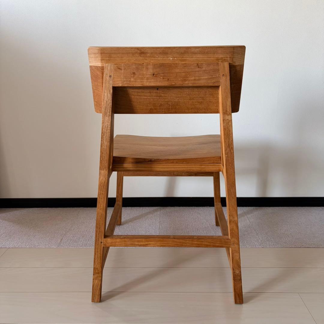 エスニクラフト　ダイニングチェア　無垢木2脚セット