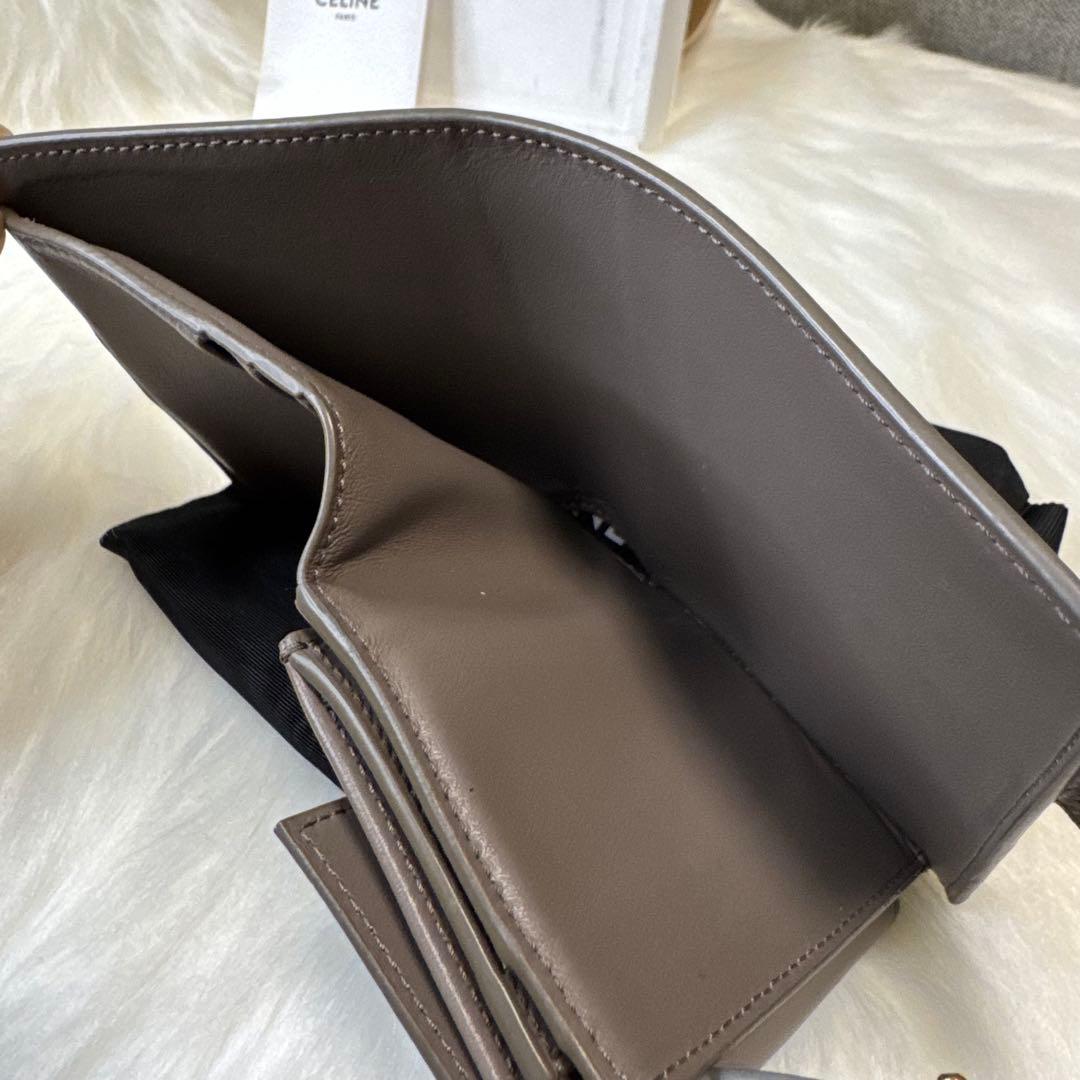 CELINE セリーヌ スモールストラップウォレット ペブル ミネラル