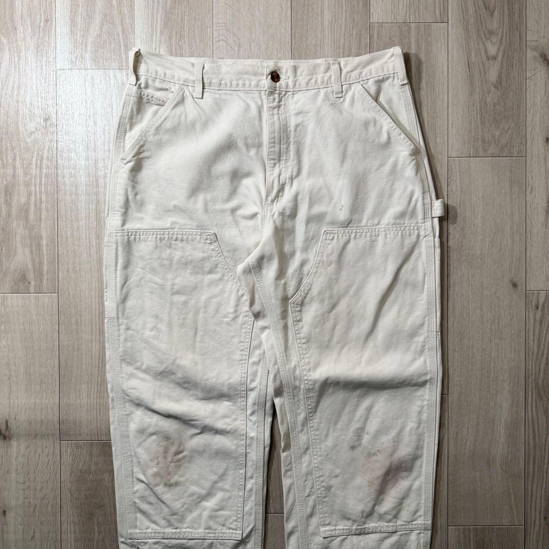 USA製！カーハート ダブルニー ダックパンツ 生成り ナチュラル W36