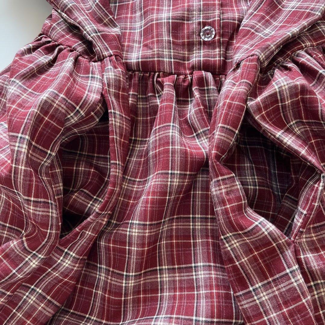 新品未使用✨2025メリージェニー　くるくるフリルカラーワンピース　赤レッド