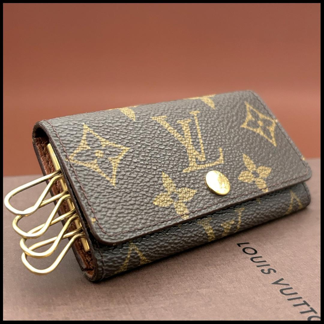 ルイヴィトン モノグラム キーケース ミュルティクレ ブラウン キーホルダー