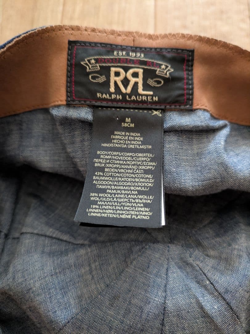 RRL ダークブルー コットン キャスケット
