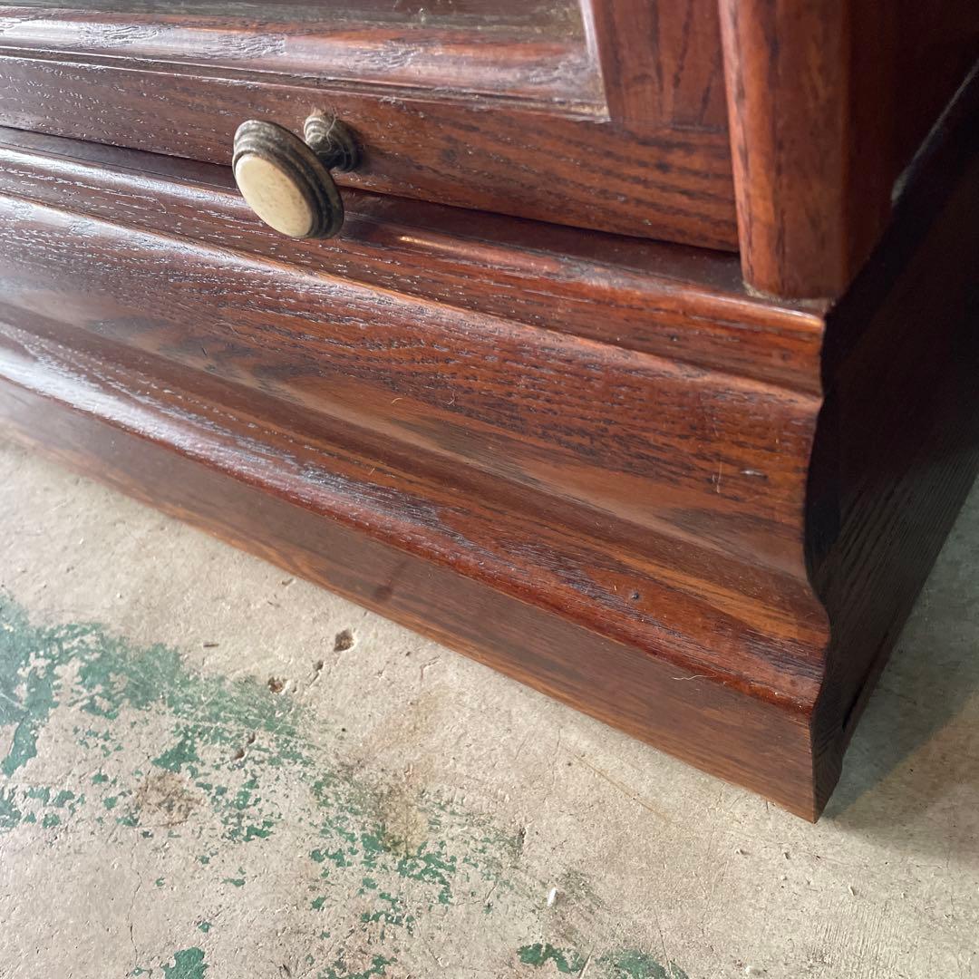 アメリカン・ヴィンテージガラスの跳ね上げ式スタッキングブックケース、・4段タイプ