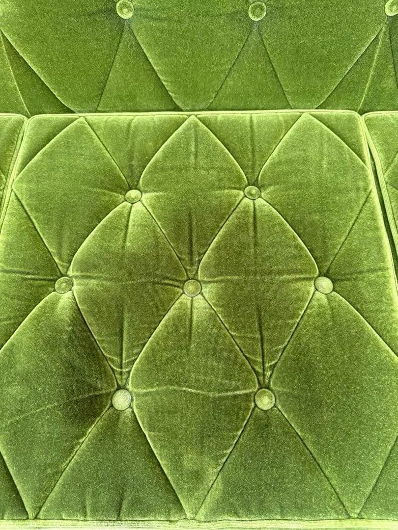 カリモク 60 ロビーチェア3シータ モケットグリーン