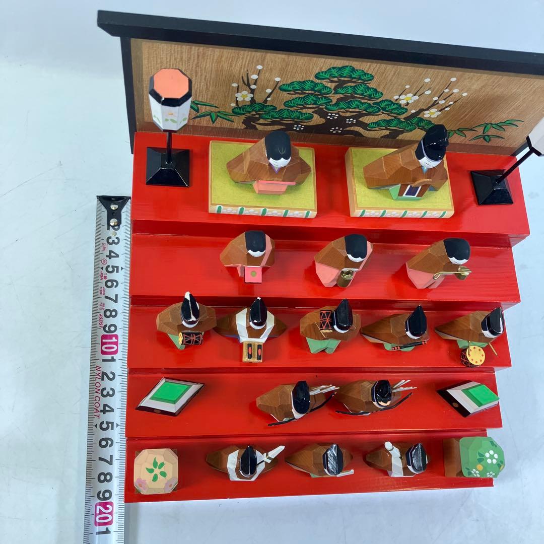 一刀彫 ひな人形 雛人形セット お雛様 木箱付き