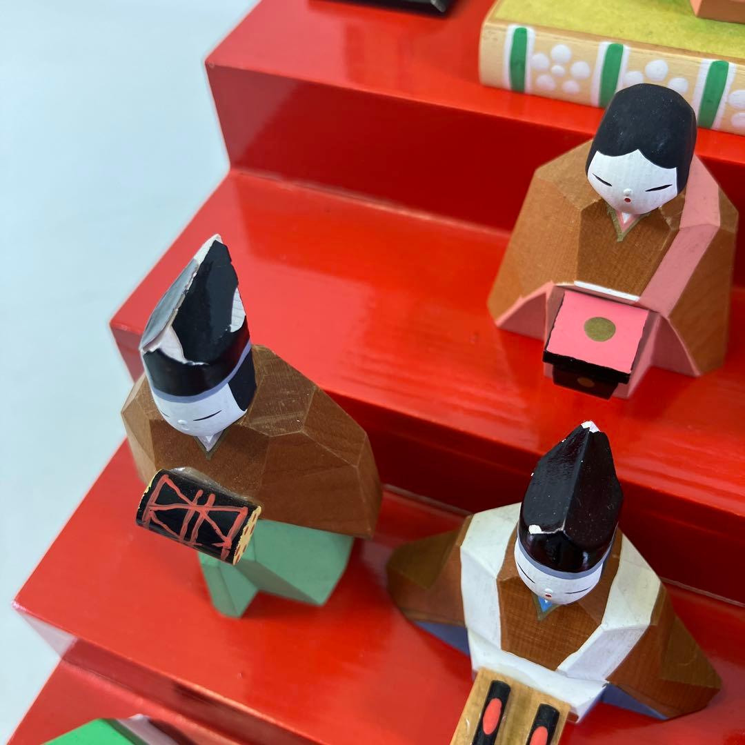 一刀彫 ひな人形 雛人形セット お雛様 木箱付き