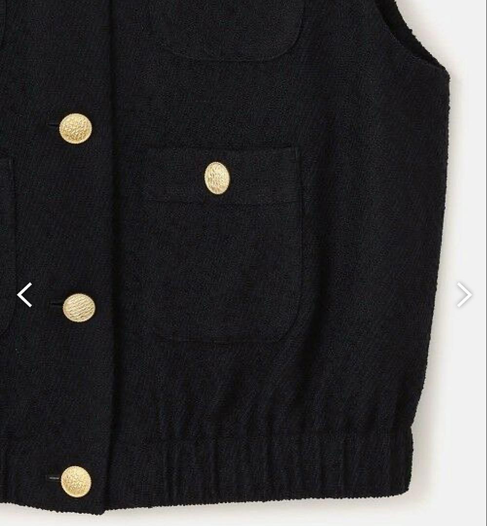 タグ付☆LOULOU WILLOUGHBY ブライトリングツイードジレ 金ボタン