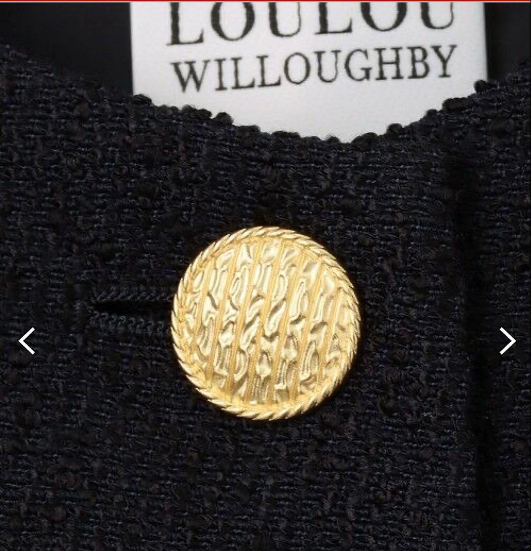 タグ付☆LOULOU WILLOUGHBY ブライトリングツイードジレ 金ボタン