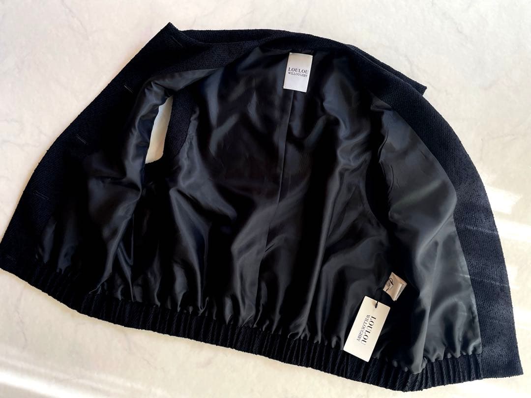 タグ付☆LOULOU WILLOUGHBY ブライトリングツイードジレ 金ボタン