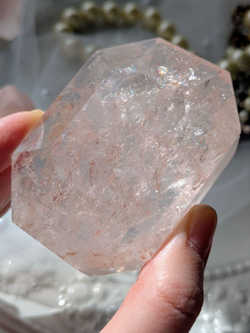 日曜日限定♡ピンクアゼツライト（通称） ピンククリアクォーツ♡ ファセットカット