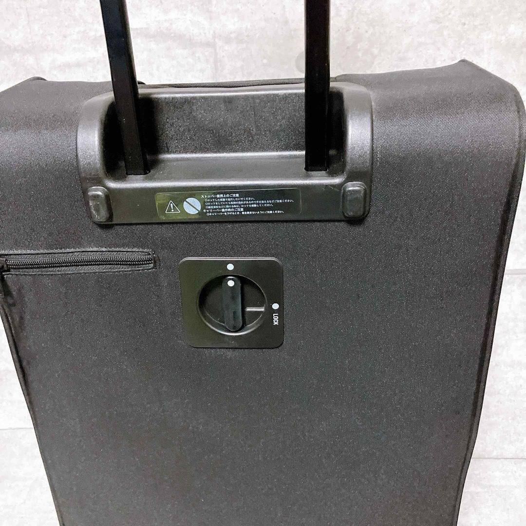 無印良品 ストッパー付き ソフトキャリーケース 63L ブラック スーツケース