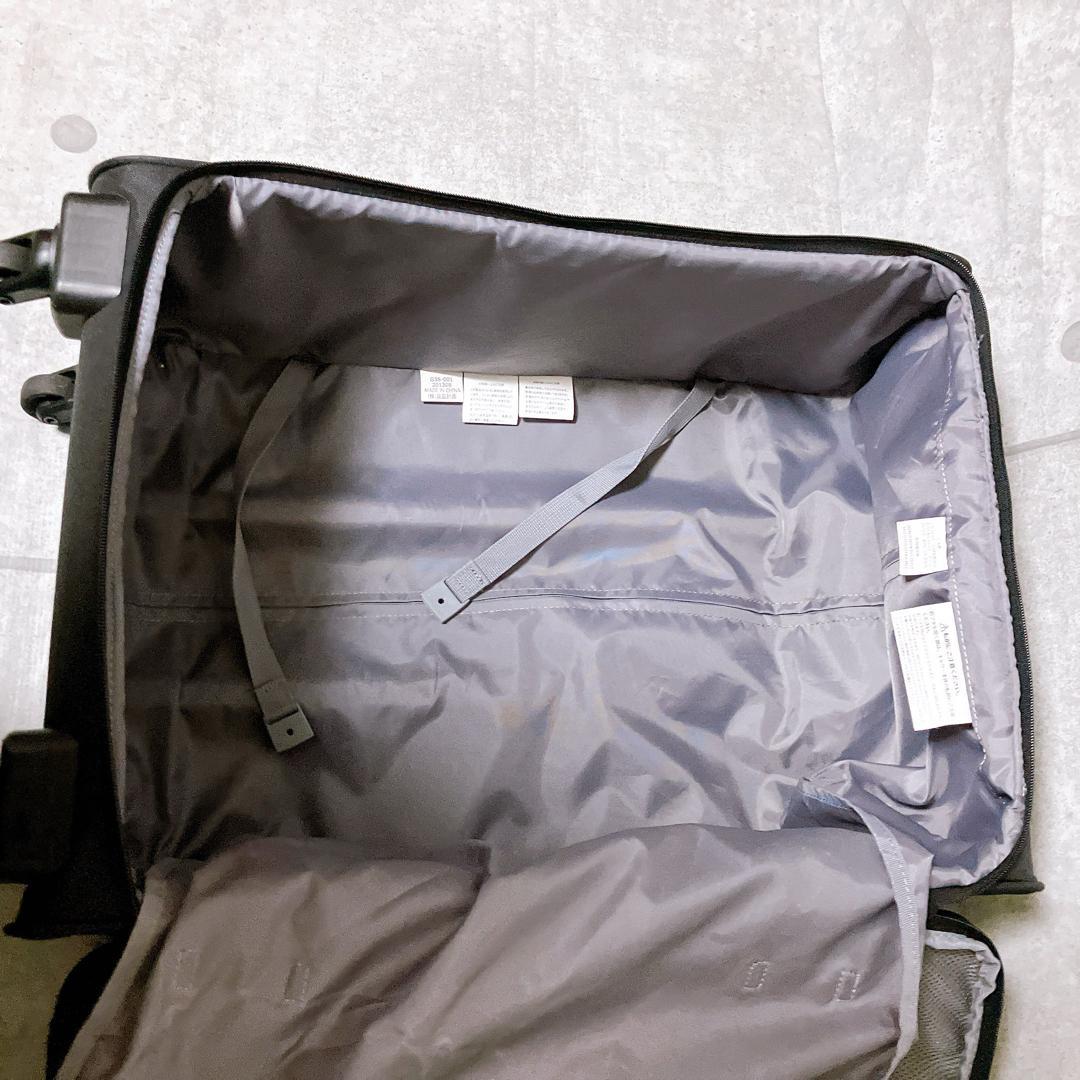 無印良品 ストッパー付き ソフトキャリーケース 63L ブラック スーツケース