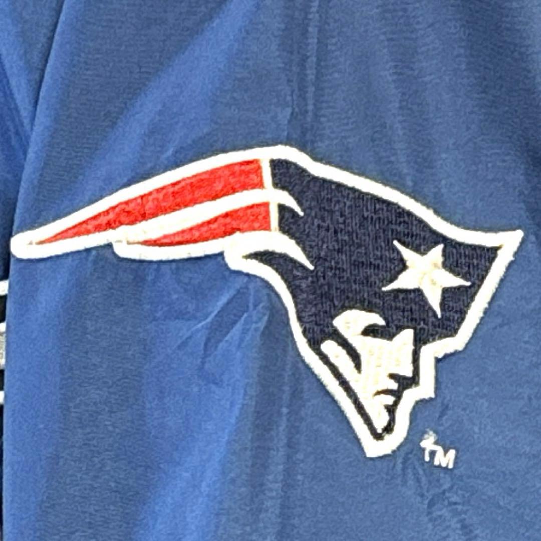 90s US古着　Reebok NFL ナイロンプルオーバー　M 青バック刺繍