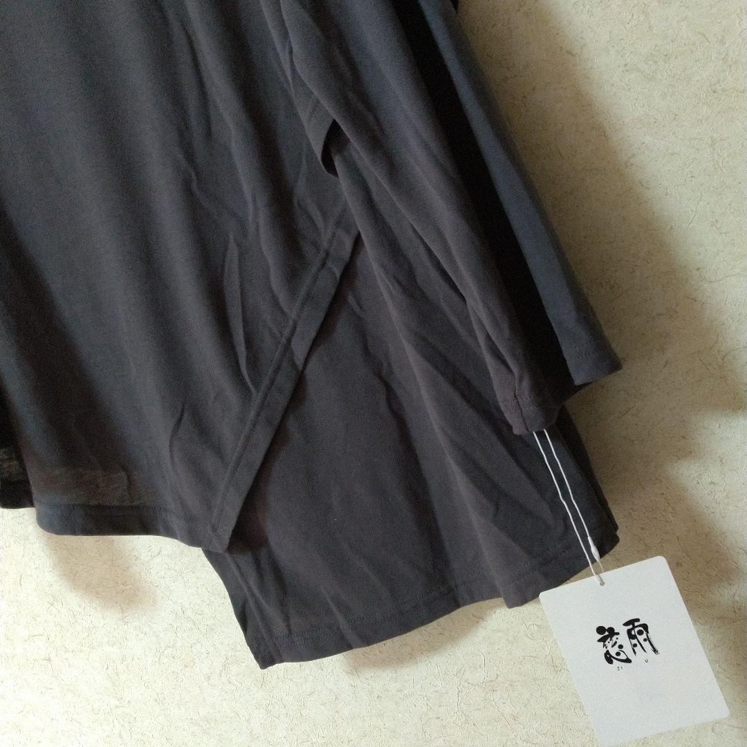 新品　慈雨 グレー 長袖 チュニック　L-LL　センソユニコ