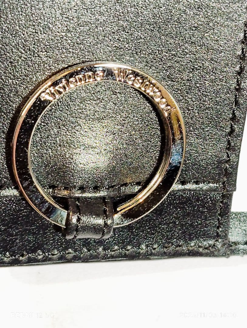 Vivienne Westwood ロゴ押印 レザーキーケース ブラック