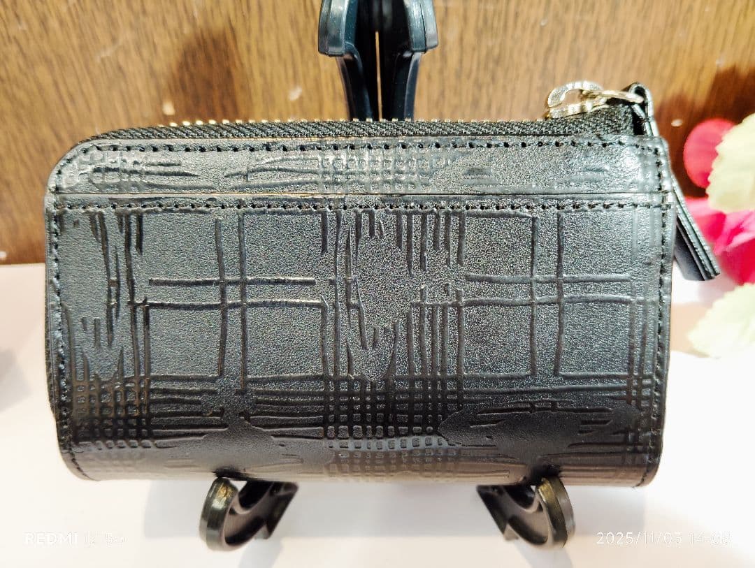 Vivienne Westwood ロゴ押印 レザーキーケース ブラック