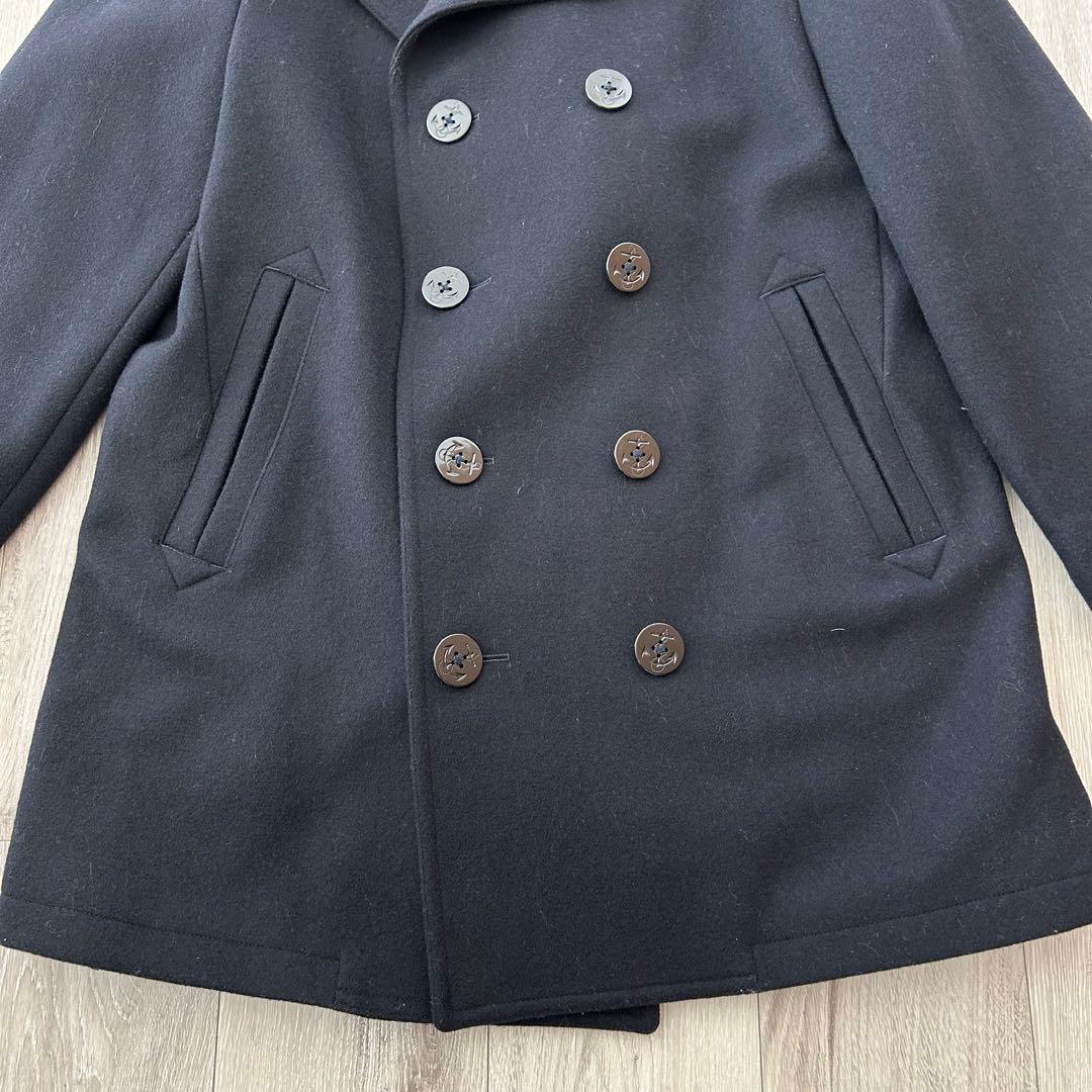 BROOKS BROTHERS ピーコート Pコート　メルトン ネイビー M