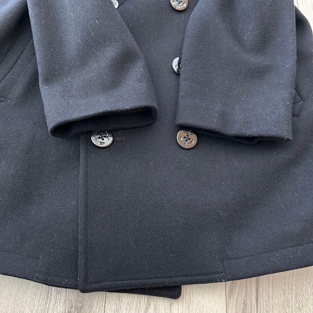 BROOKS BROTHERS ピーコート Pコート　メルトン ネイビー M