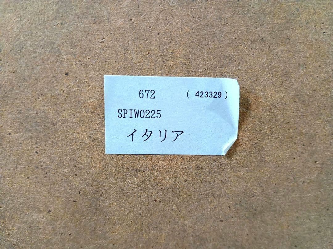 【美品】イタリア製装飾オーバルミラー　ウォルナット調